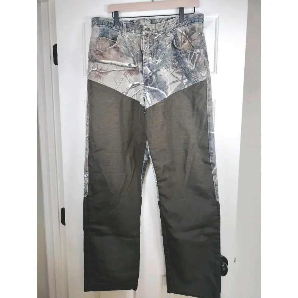 VTG Wrangler ProGear Realtree Camo Pants 36x32 Gorpcore Double Knee Brushguard